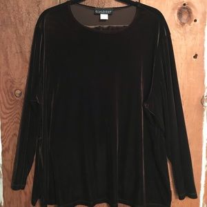 Rich Brown Velour Tunic Pant Set